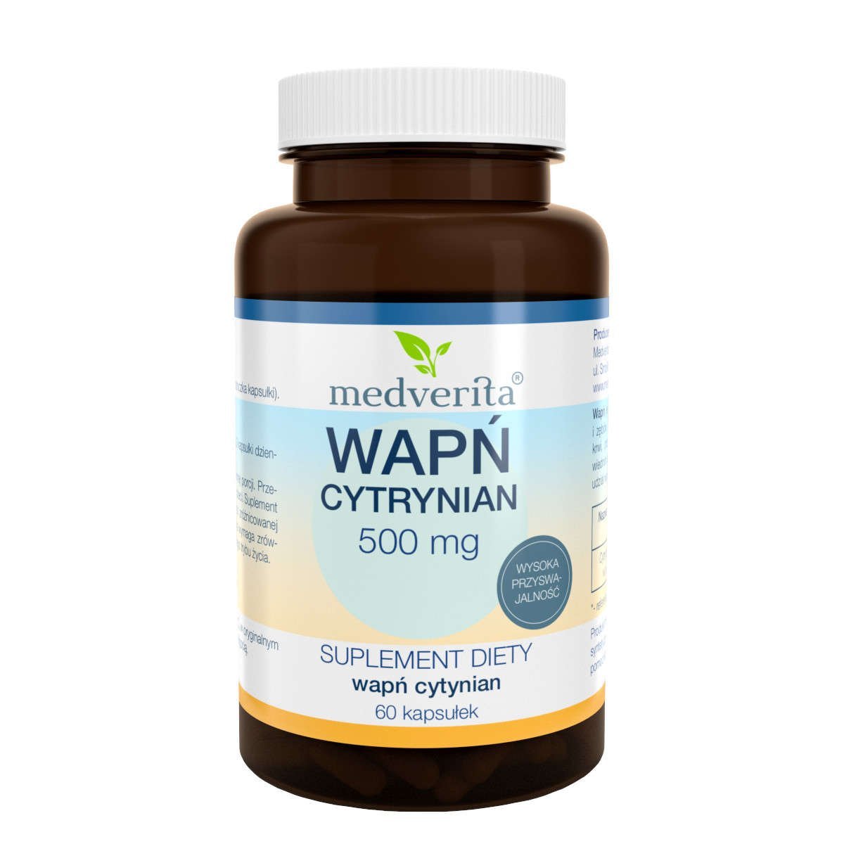 Wapń Cytrynian MEDVERITA 60 kaps