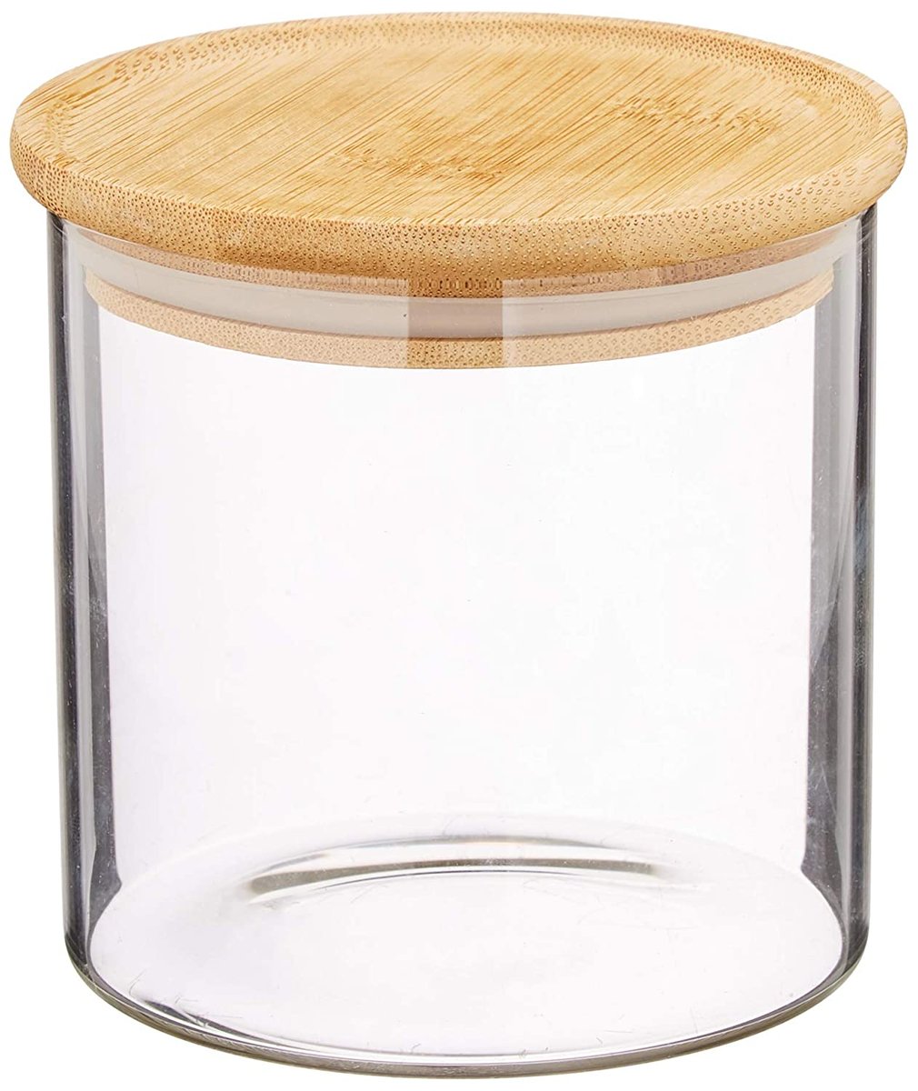 Pojemnik szklany z pokrywką z bambusa 500 ml KESPER None
