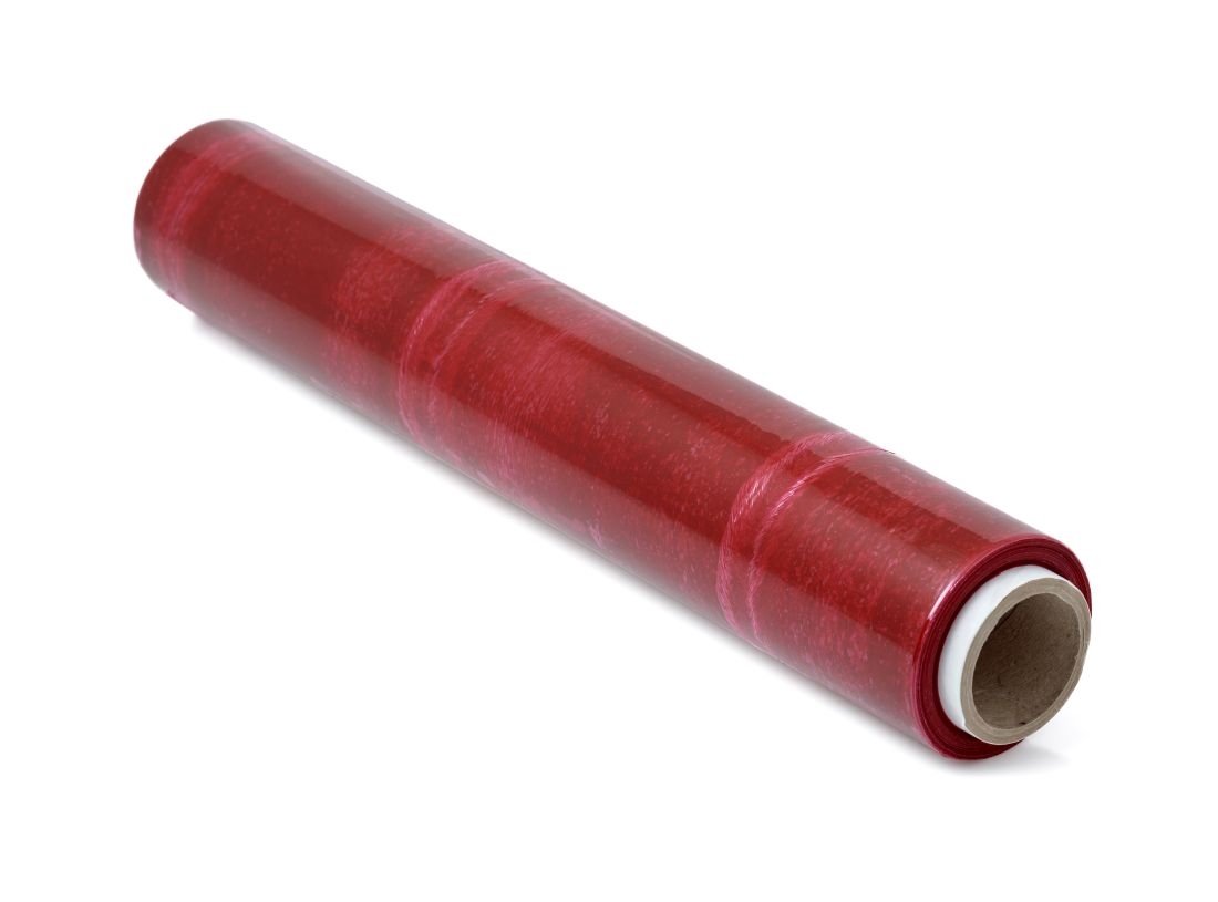 Folia stretch czerwona 50cm/1,5kg brutto/23u
