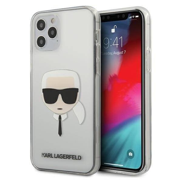 KARL LAGERFELD Karl Lagerfeld Head - Etui na iPhone 12 / iPhone 12 Pro (przezroczysty) KLHCP12MKTR
