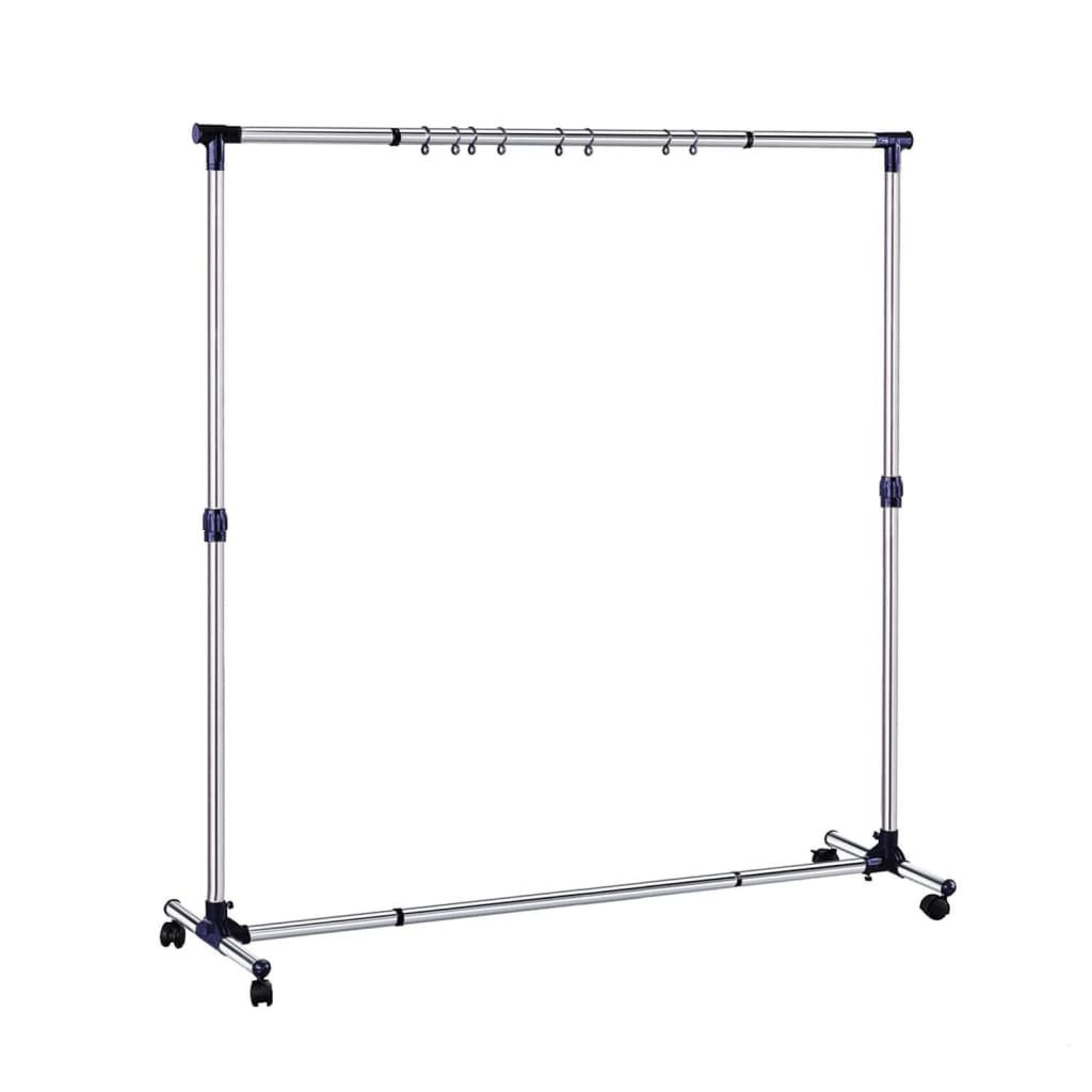 Tatkraft New York stabilny wieszak na ubrania ze stali nierdzewnej, rozsuwany na szerokość i na wysokość