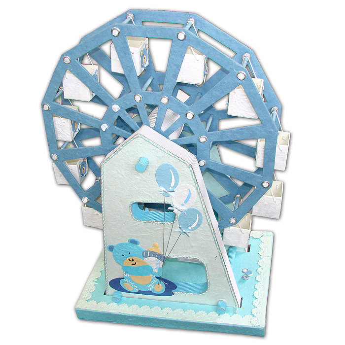 Diabelski Młyn wykonany z papieru czerpanego SWING7-SET-BL