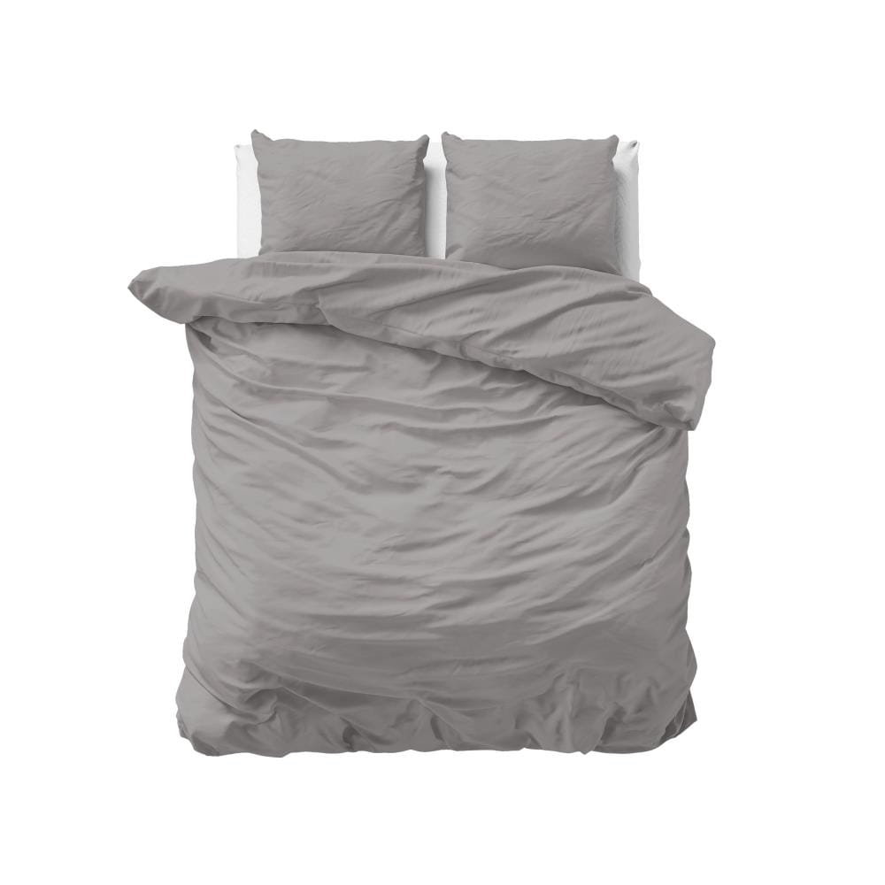 240x220 UNI SATIN szary kpl pościeli lux satyna bawełniana