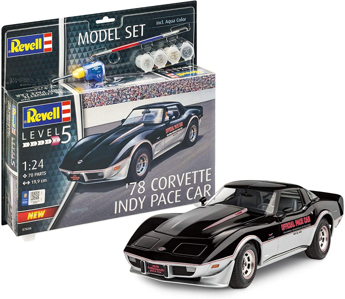 Revell Zestaw modeli & # 039; 78 Corvette Indy Pace Car (z farbami) 67646