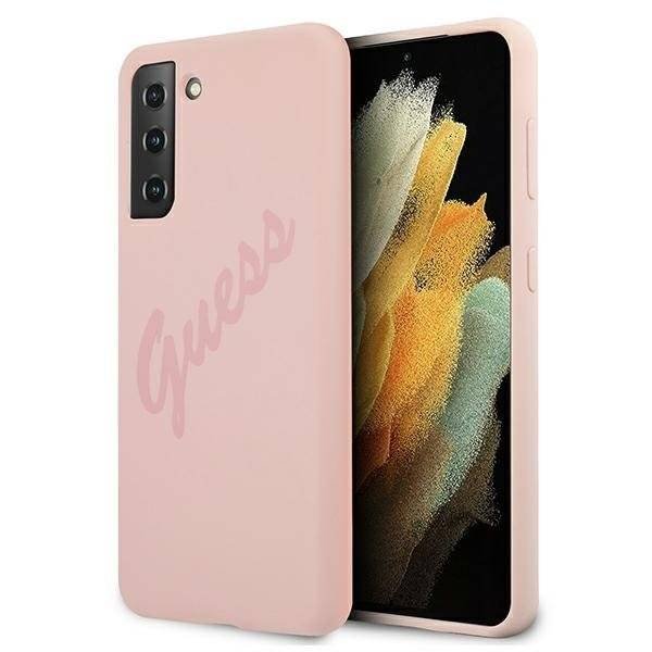 Guess GUHCS21MLSVSPI S21+ G996 różowy/pink hardcase Script Vintage GUE001198