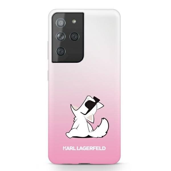 Karl Lagerfeld KLHCS21LCFNRCPI S21 Ultra G998 hardcase różowy/pink Choupette Fun KF000524