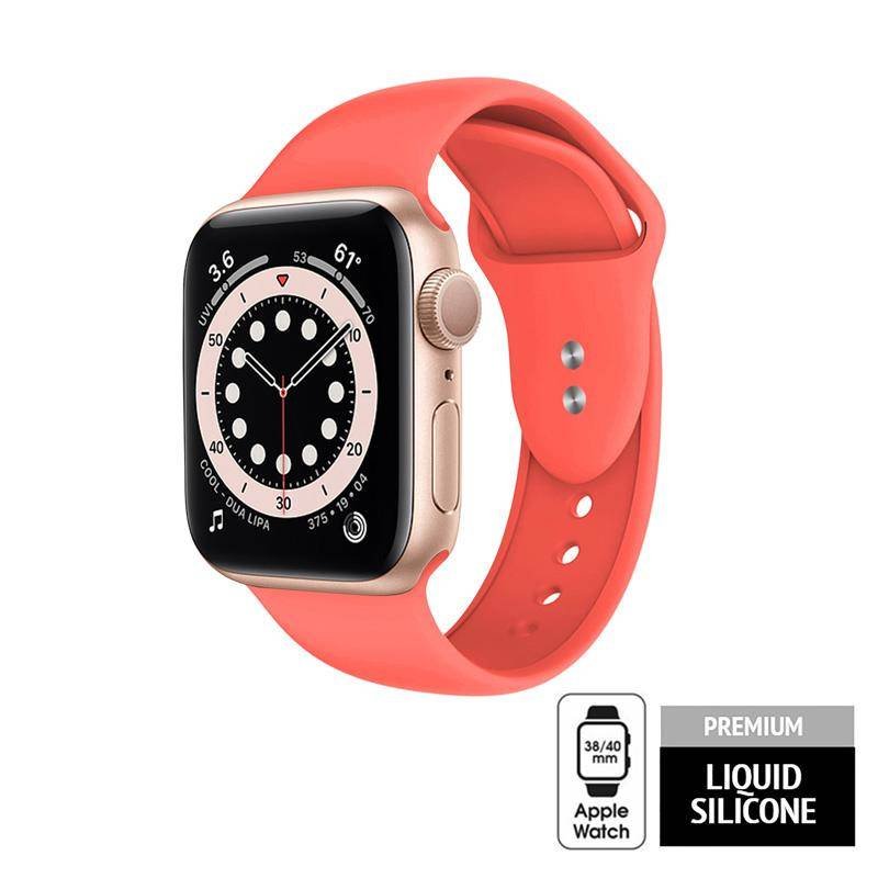 Apple Crong Liquid - Pasek do Watch 38/40mm (koralowy)