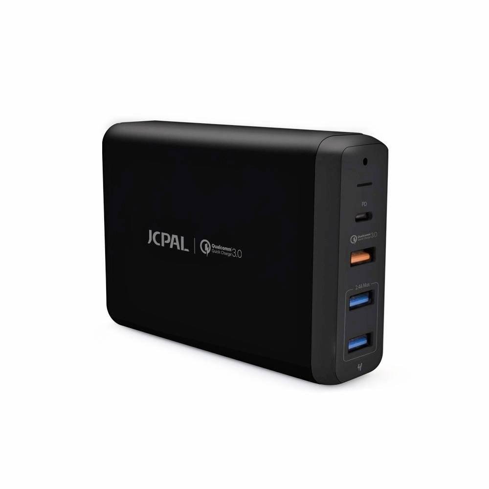 JCPal USB-C PD Multiport Desktop Charger Ładowarka Sieciowa (Black) JCP6170