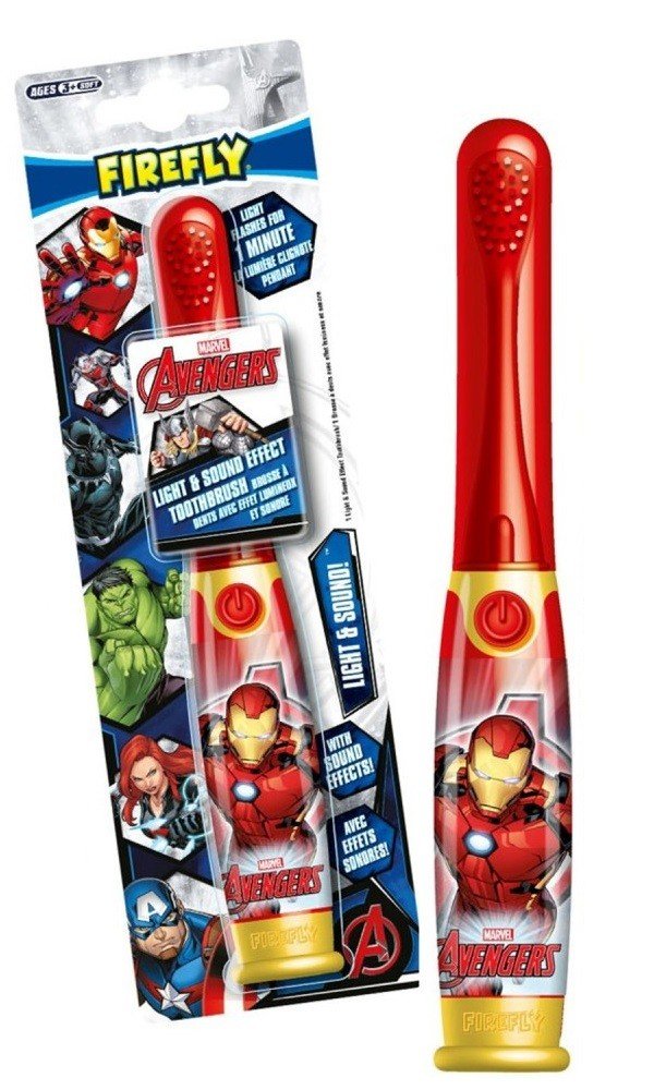 FIREFLY Szczoteczka elektryczna do zębów 3 + Avengers Light and Sound Toothbrush czerwona