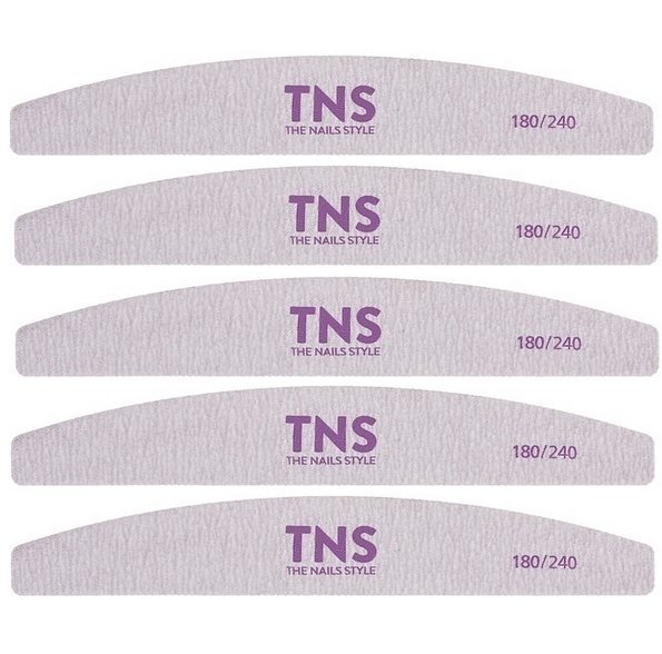 Pilnik Tns Łódka Do Paznokci Żeli 180/240 5szt