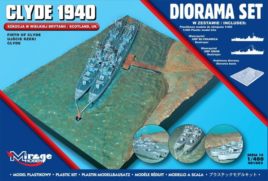 Mirage Hobby 401002 zestaw do budowy modelu Clyde 1940 diorama zestaw (Scotland, Firth of Clyde),