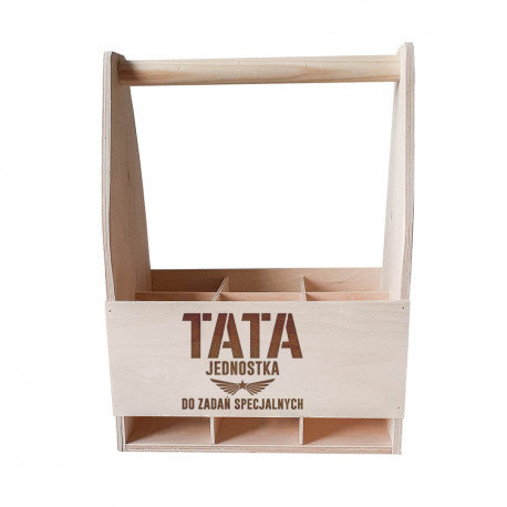 Tata jednostka do zadań specjalnych - drewniane nosidło prezent dla taty