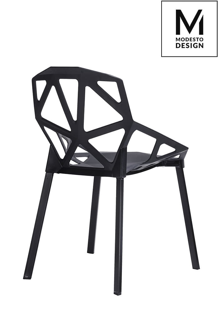 Modesto Design MODESTO krzesło SPLIT MAT czarne - polipropylen, podstawa metalowa C1023.BLACK