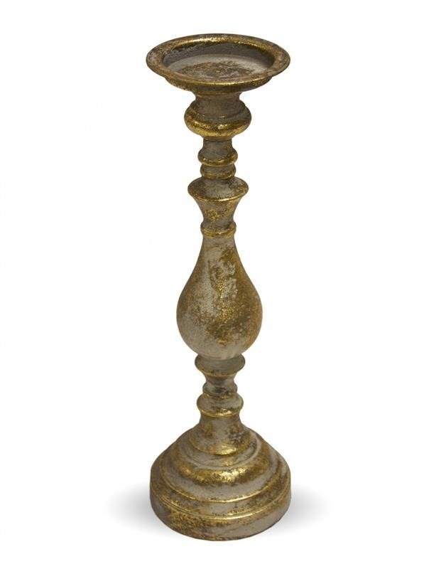MAX-LAND ŚWIECZNIK METALOWY ZŁOTY DUŻY 42cm 108889
