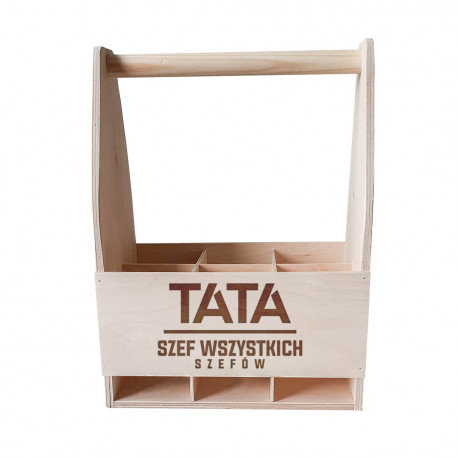 Tata szef wszystkich szefów - drewniane nosidło prezent dla taty