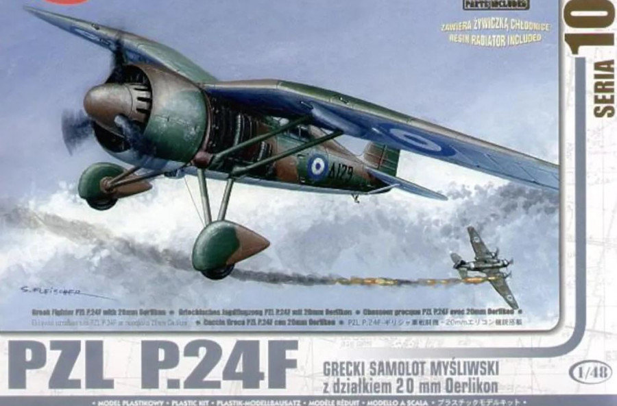 Mirage Hobby PZL P.24F Grecki Samolot Myśliwski