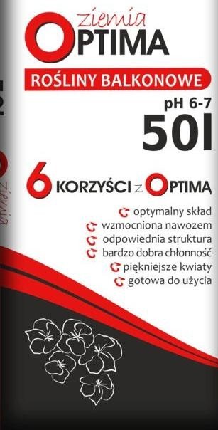 Ziemia OPTIMA do roślin balkonowych 50L BIOVITA