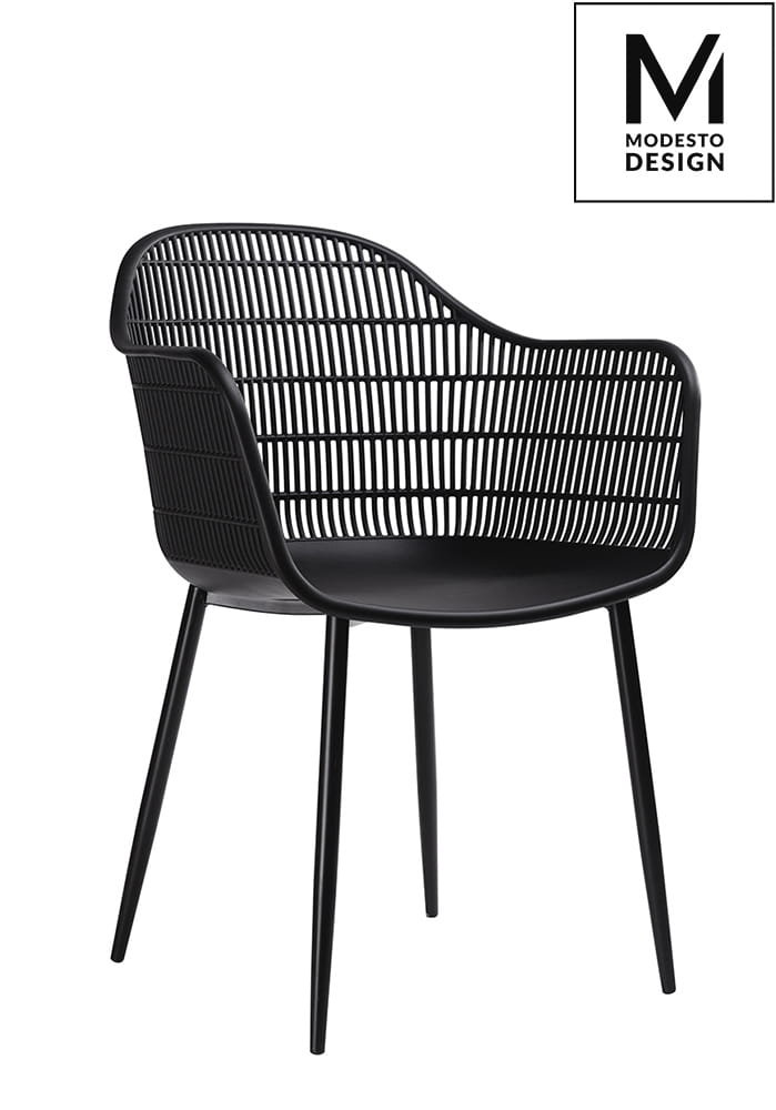 Modesto Design MODESTO krzesło BASKET ARM czarne - polipropylen PW502T.BLACK [10394465]