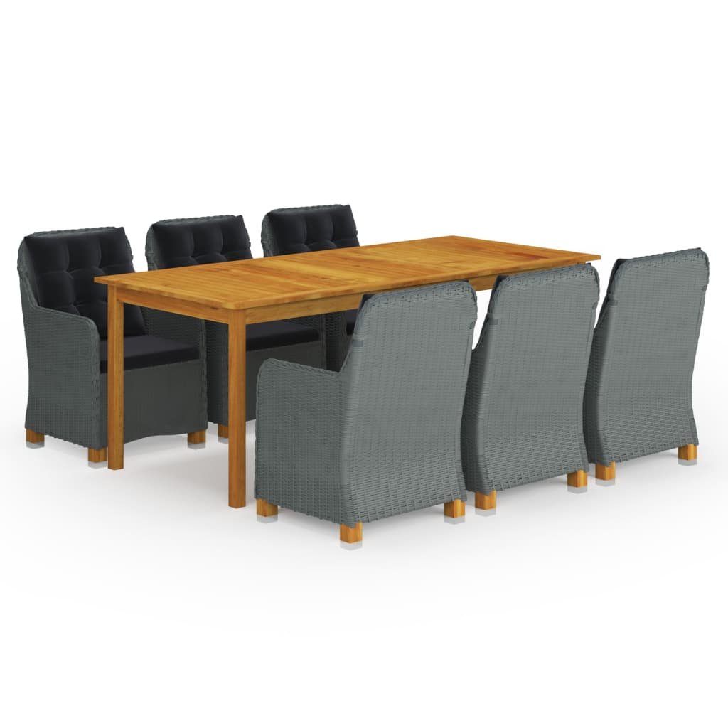 vidaXL 9-częściowy zestaw mebli ogrodowych, jasnoszary 3067941