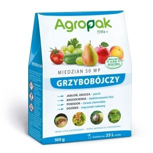 Miedzian 50 WP na parcha, zarazę 50g Agropak