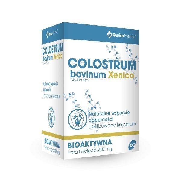 Xenico Colostrum Bovinum Pharma - 60 kapsułek - wspomaga odporność