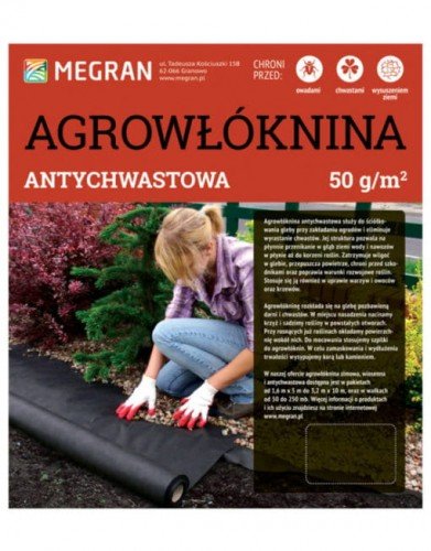 Megran Agrowłóknina 50g/m2 Antychwastowa czarna 3,2 m x 10 mb 102224