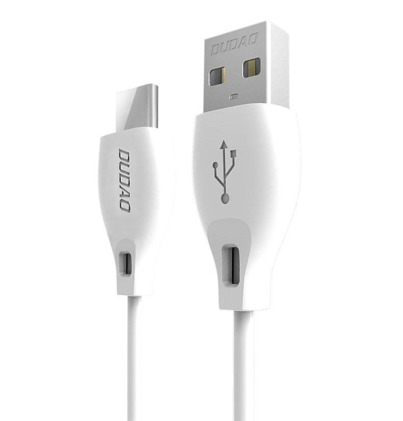 Zdjęcia - Kabel Dudao Przewód  USB - USB-C 2.1A 1m biały 