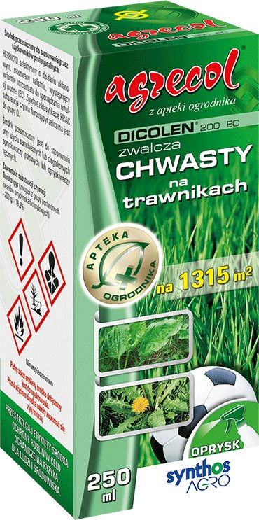 Dicolen 200 EC zwalcza chwasty na trawniku 250 ml Agrecol