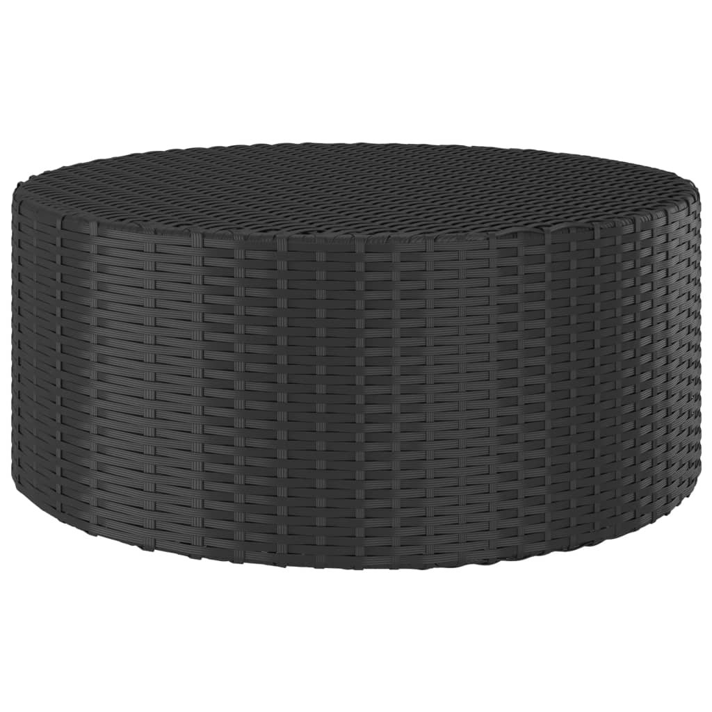 vidaXL Lumarko Stolik herbaciany, czarny, 68x68x30 cm, polirattan! 310467