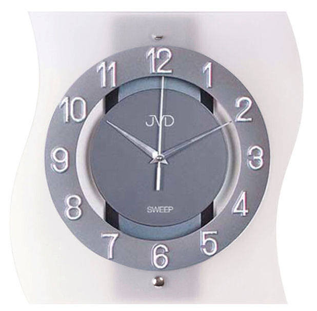 JVD Zegar ścienny NS2533.2 Szklany Cichy uniwersalny 10379-uniw
