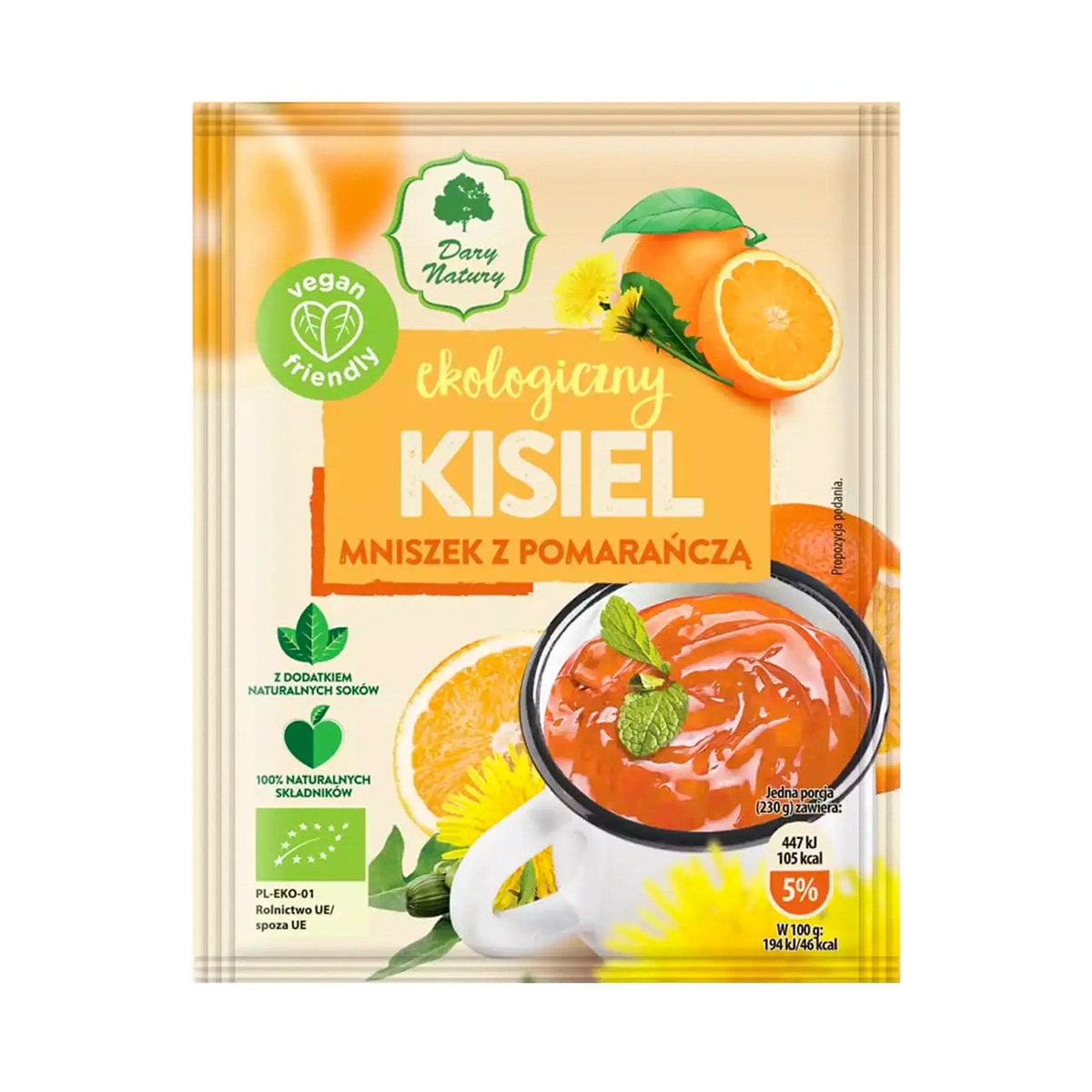 DARY NATURY Dary Natury Kisiel Mniszek z Pomarańczą EKO 30g