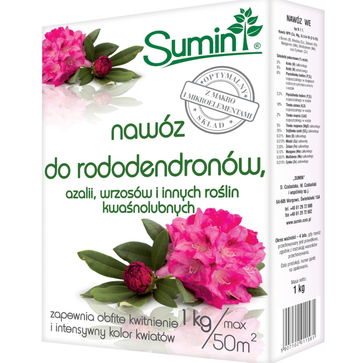 Sumin Nawóz do rododendronów, azalii, wrzosów 1kg