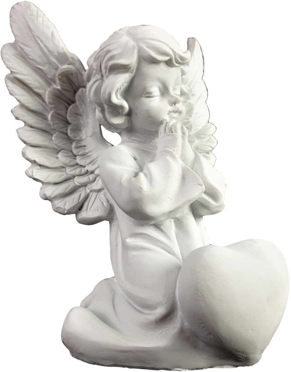Aniołek figurka aniołka z sercem 14cm