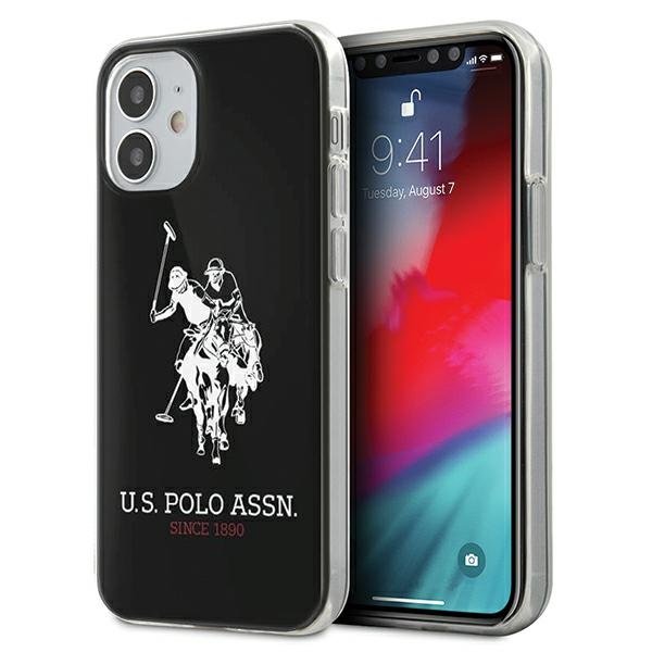 Zdjęcia - Etui US Polo ASSN US Polo USHCP12STPUHRBK iPhone 12 mini 5,4" czarny/black Shiny Big Logo 