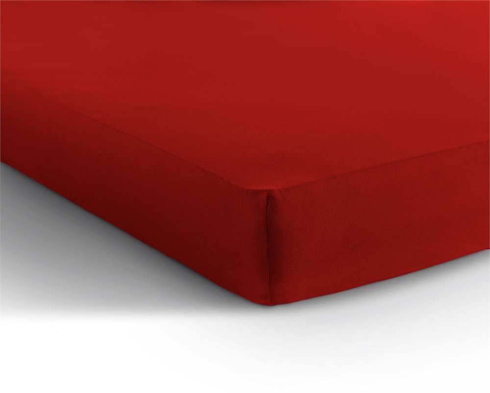 Prześcieradło, DreamHouse, Double Jersey, 180x220 cm, czerwone