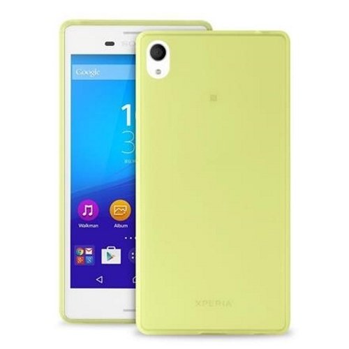 PURO Ultra Slim Sony M4 Aqua limonkowy+folia