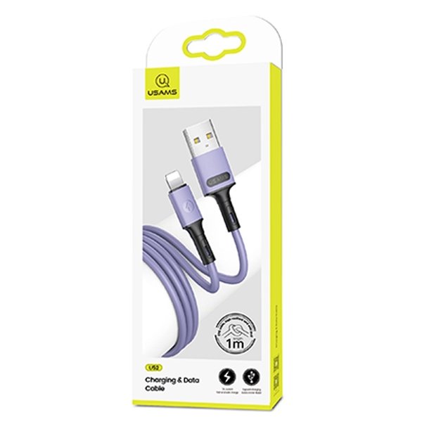 USAMS Kabel Lightning Fast Charge 1M Fioletowy