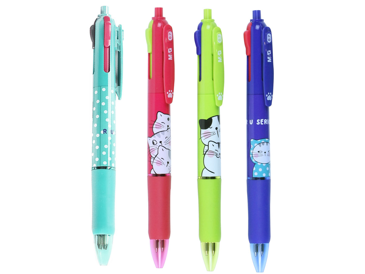 Długopis automatyczny So many cats 4-kolorowy 0,7mm