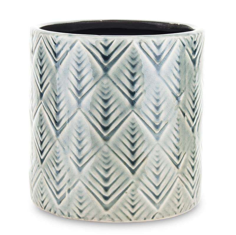 Osłonka oryginalna ceramika niebieska H: 16 cm