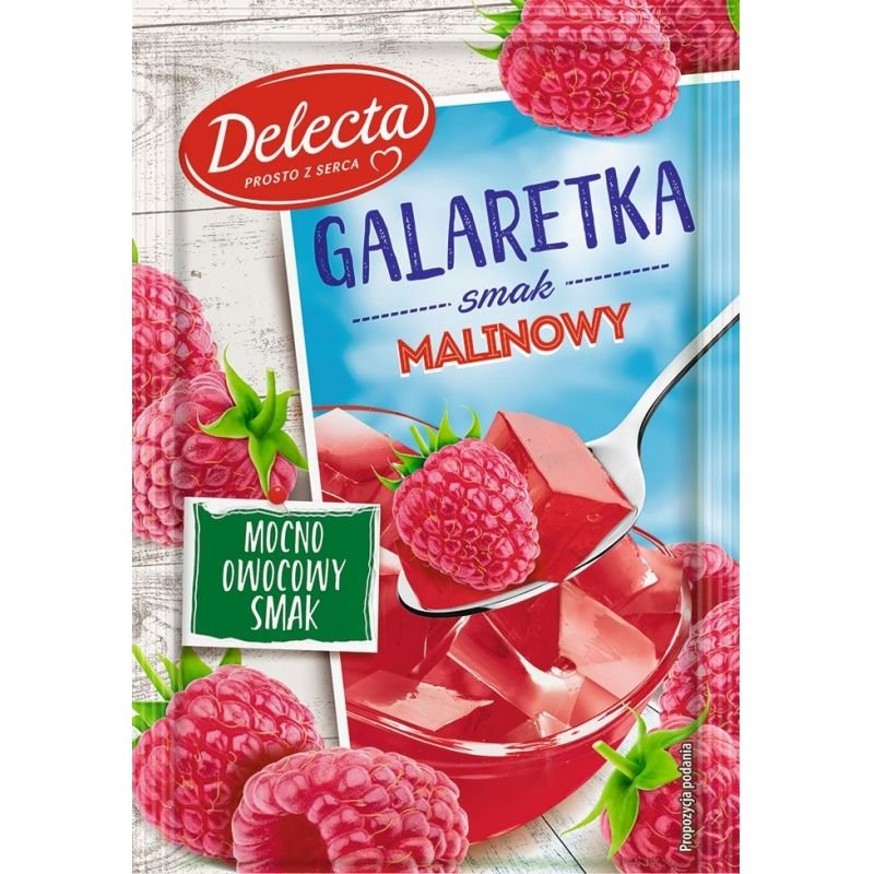 Delecta Galaretka smak malinowy 70 g