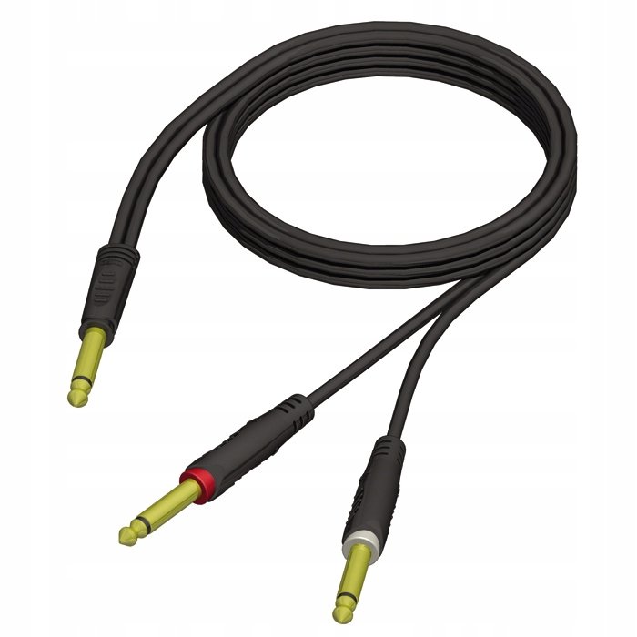 Kabel audio ADAM HALL jack mono 6.3 mm męski /, 2x jack mono 6.3 mm męski, , seria Procab, 1,5 m