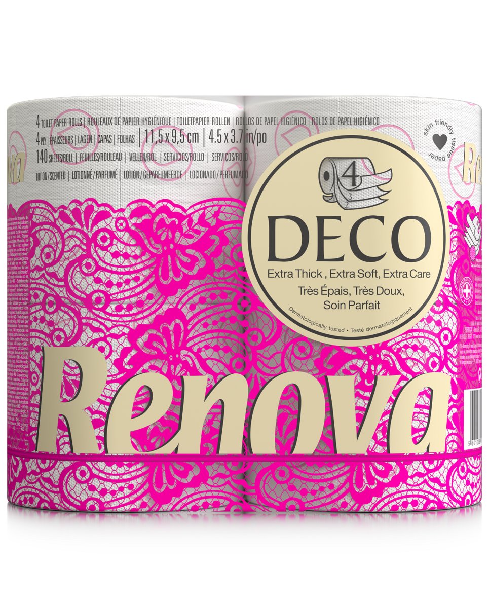 Papier toaletowy Renova DECO biały 4szt
