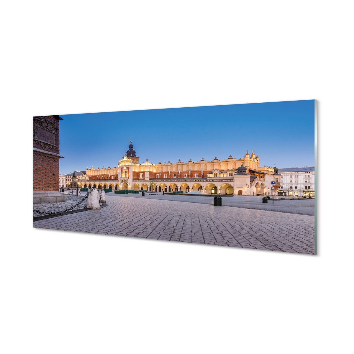 Lacobel szklany + klej Kraków sukiennice 125x50 cm