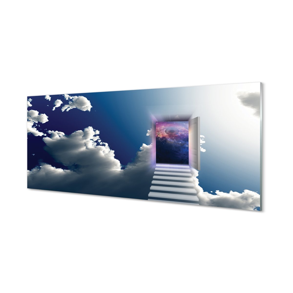 Panel szklany między meble Niebo schody oko 125x50 cm