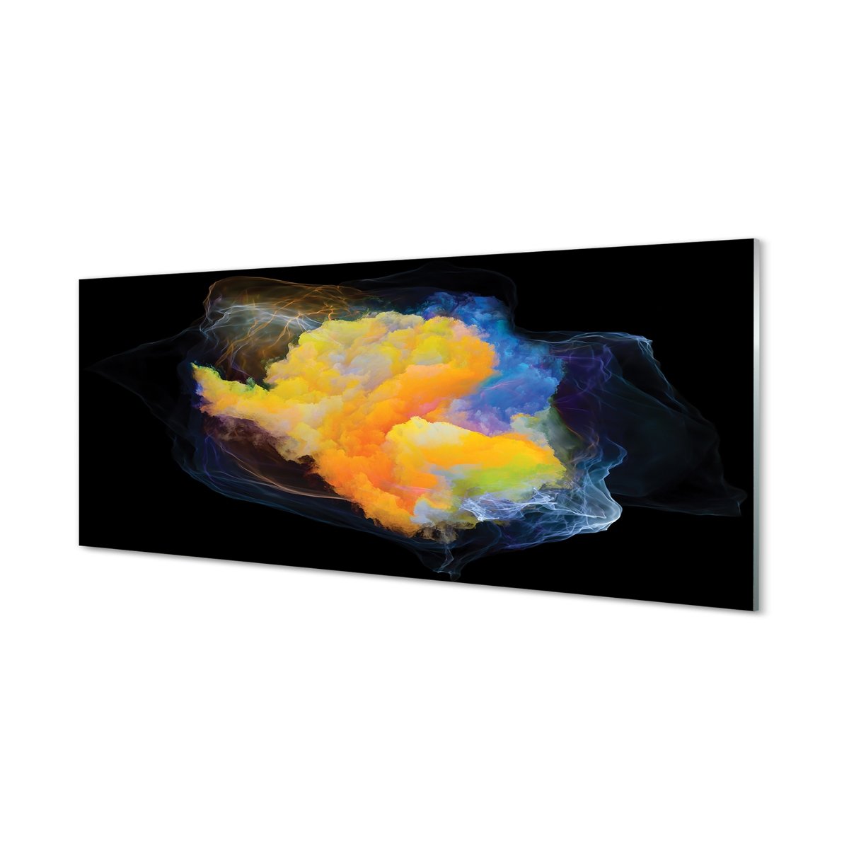 Lacobel szklany + klej Kolorowe fraktale 125x50 cm
