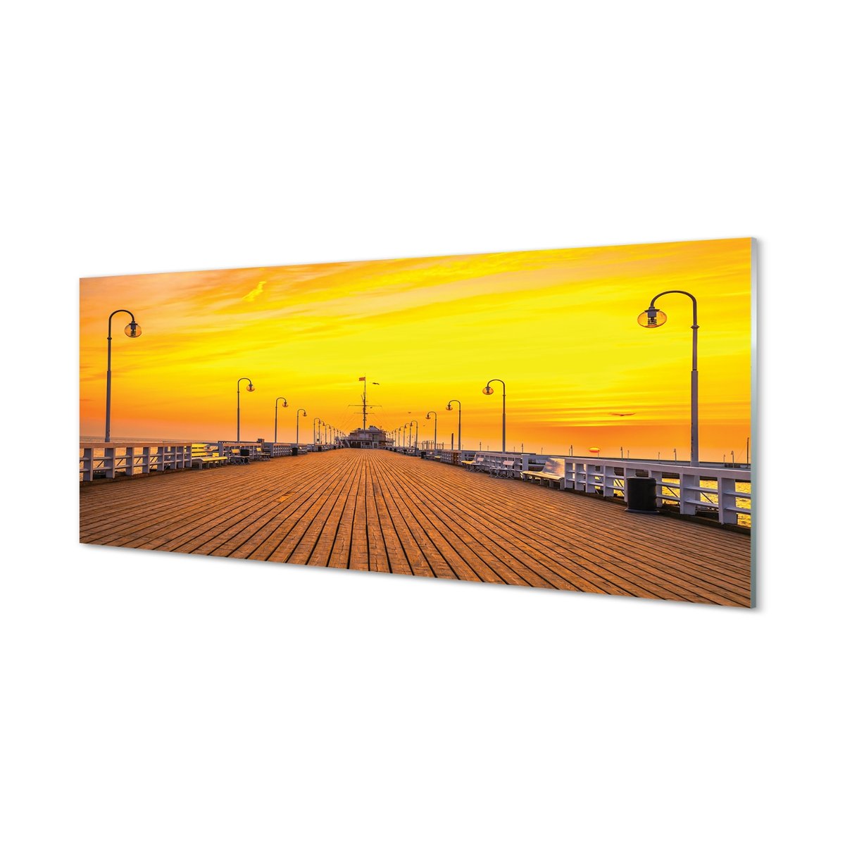 Ochronny panel do kuchni + klejGdańsk Molo 125x50 cm