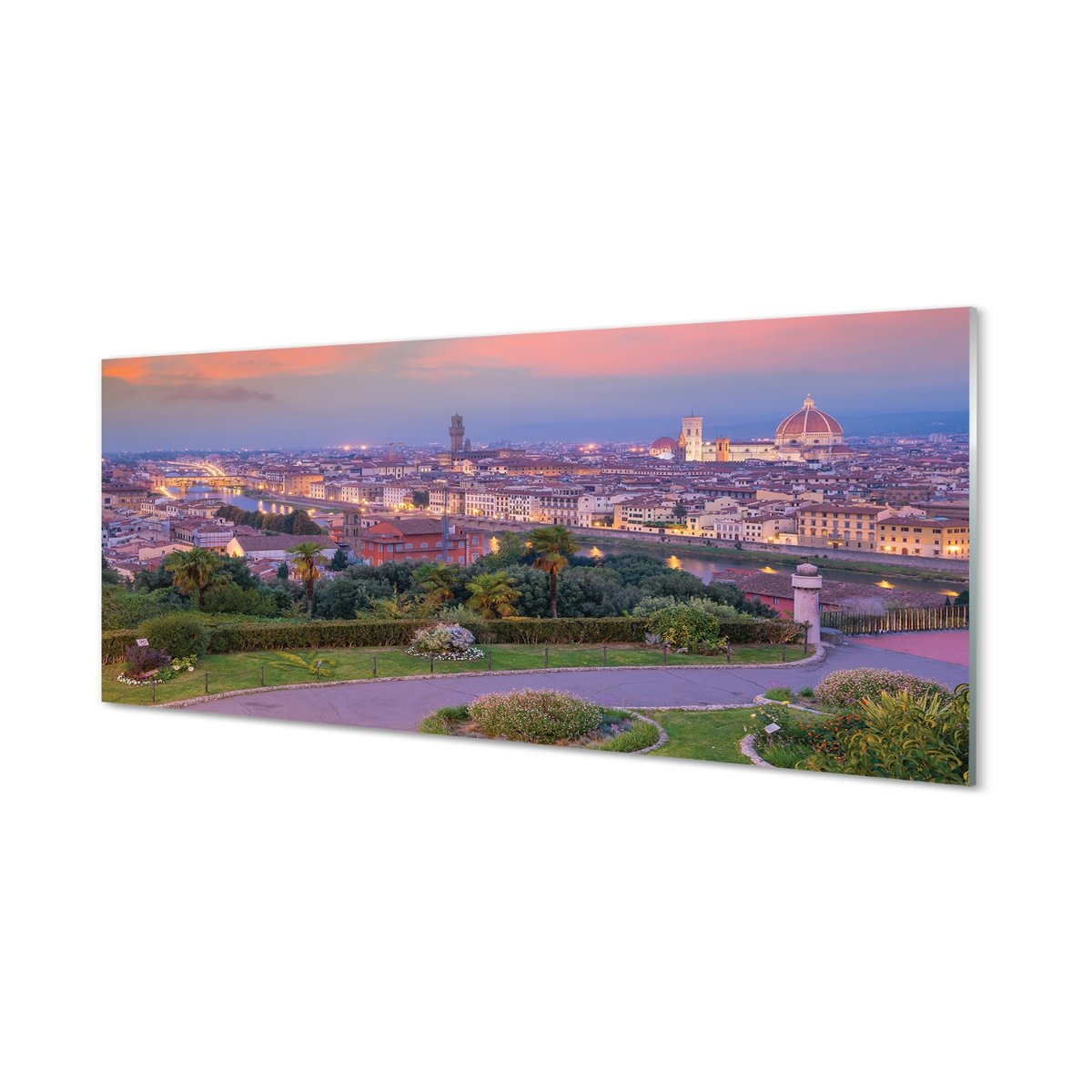 Nowoczesny panel  Włochy Panorama rzeka 125x50 cm