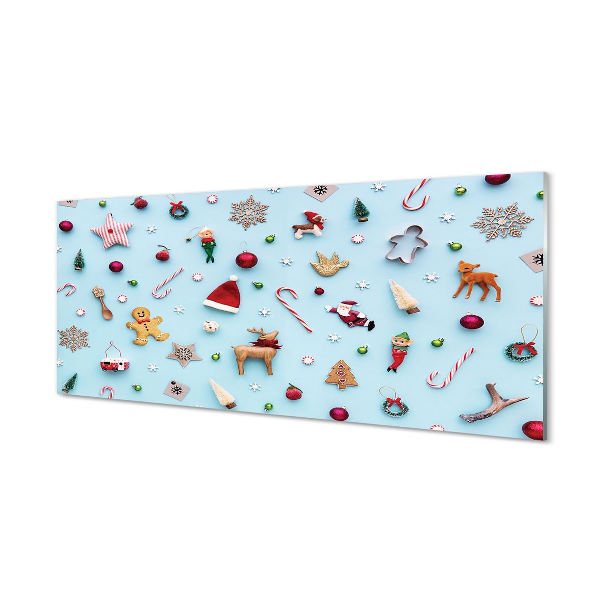 Ścienny panel Bombki dekoracje słodycze 125x50 cm