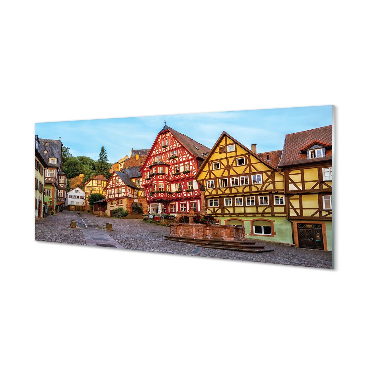 Płyta szklana Niemcy Stare miasto Bawaria 125x50 cm