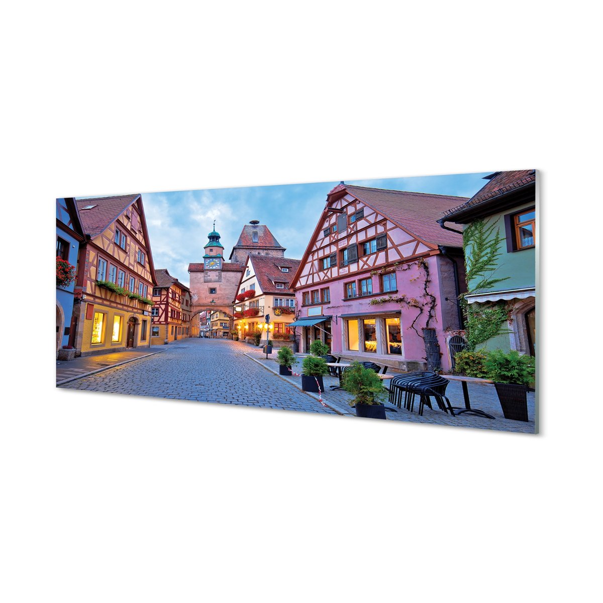 Panel między szafki Niemcy Stare miasto 125x50 cm